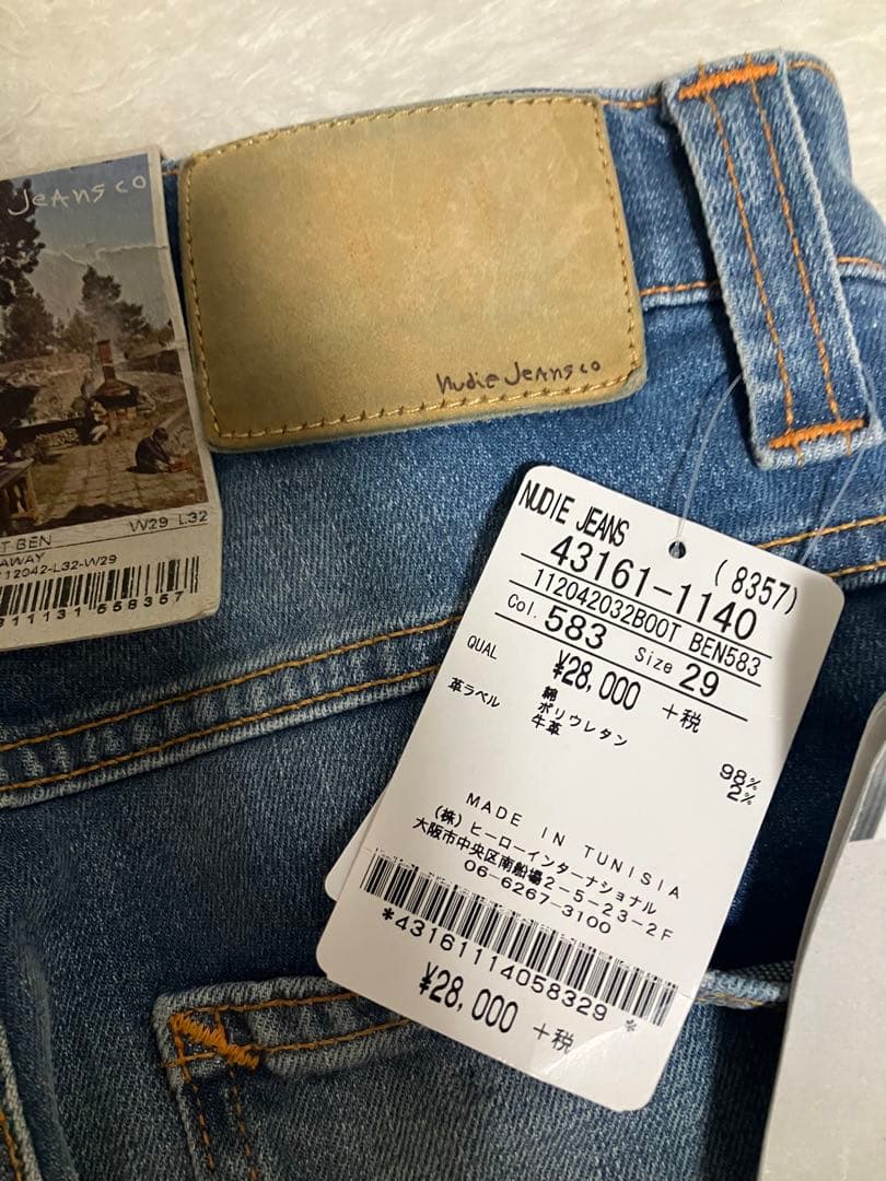新品未使用タグ付き nudie jeans boot ben ブーツカットデニム 新品未使用タグ付き nudie jeans boot ben ブーツカットデニム