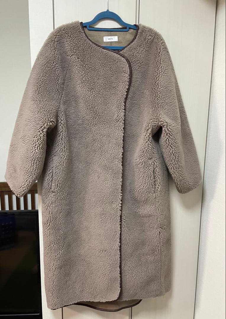 AKTE ボアロングコート モカ - ジャケット・アウターオンライン ストア