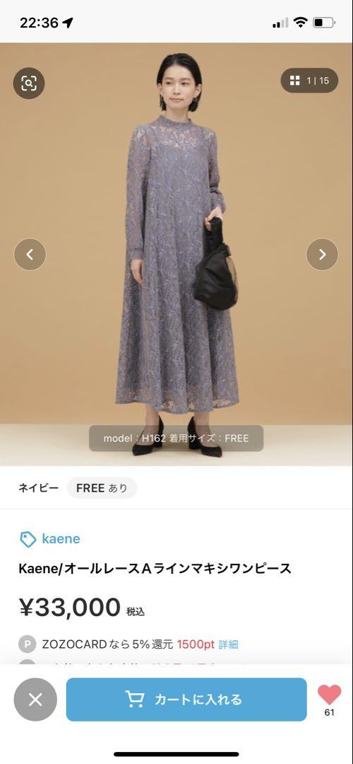 kaene オールレースAラインマキシワンピース