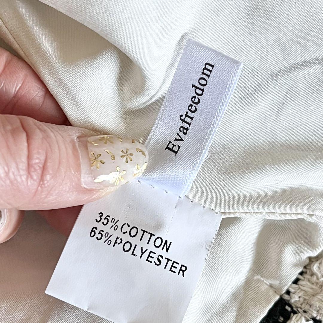専用【美品】Evafreedom ノーカラー ツイードジャケット 千鳥格子 上品