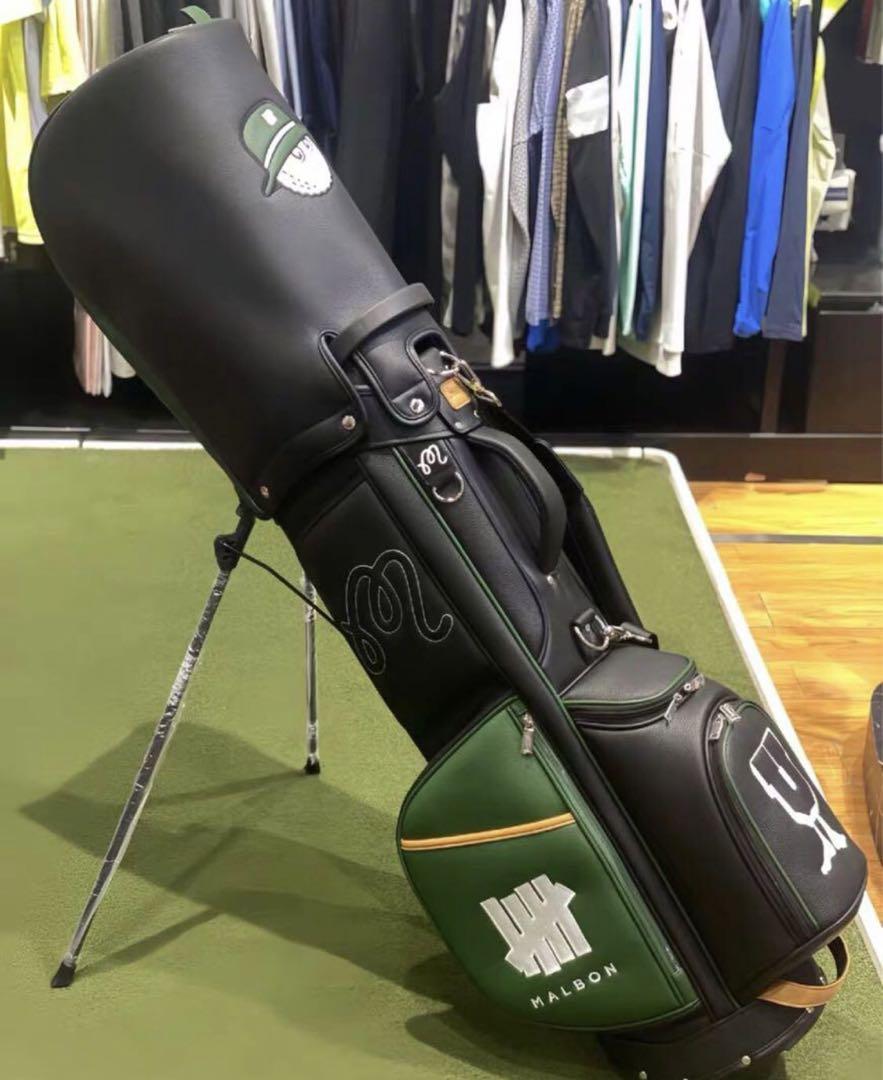 Malbon golf マルボン ゴルフ キャディバッグ セルフスタンド 緑＆黒
