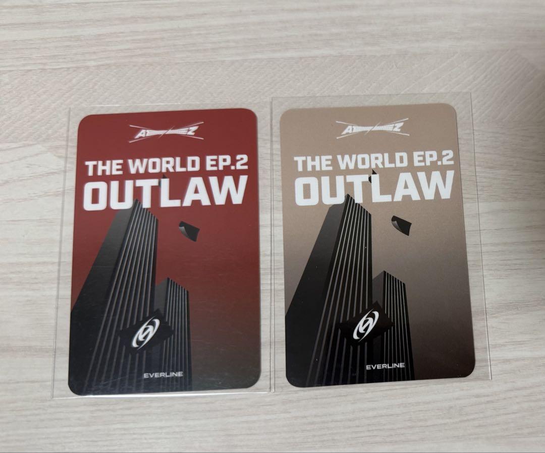 ATEEZ everline outlaw ラキドロ　ヨイド　 サン トレカ ATEEZ ラッキードロー EVERLINE ラキドロ ウヨン ヨサン トレカ