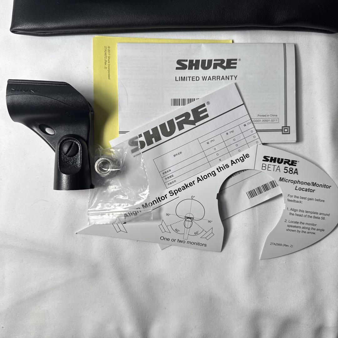 SHURE BETA 58A 美品 正規品 箱付き マイク①