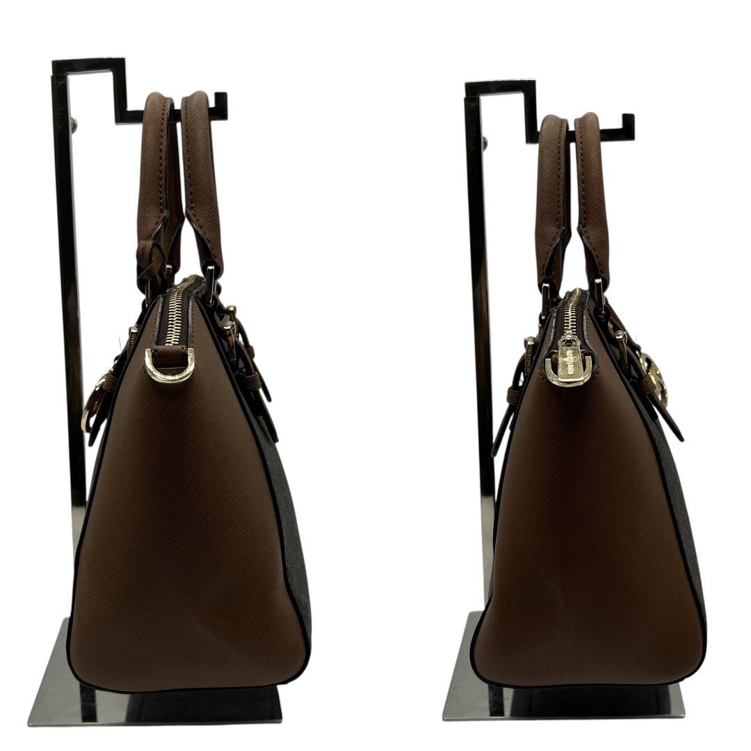 【極美品】マイケルコース シグネチャー 2WAYバッグ ブラウン系 本革