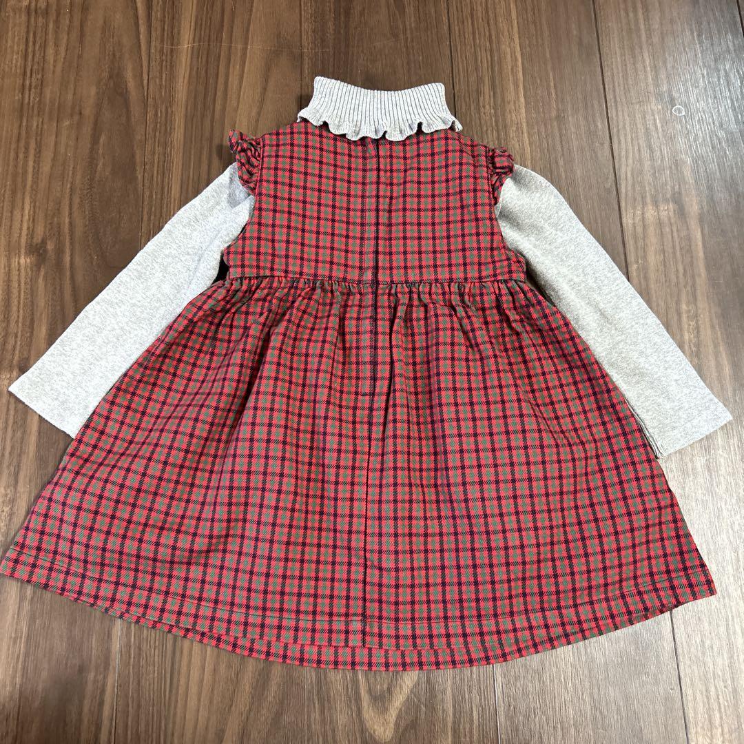 【美品】familiarワンピース、タートルニットセット