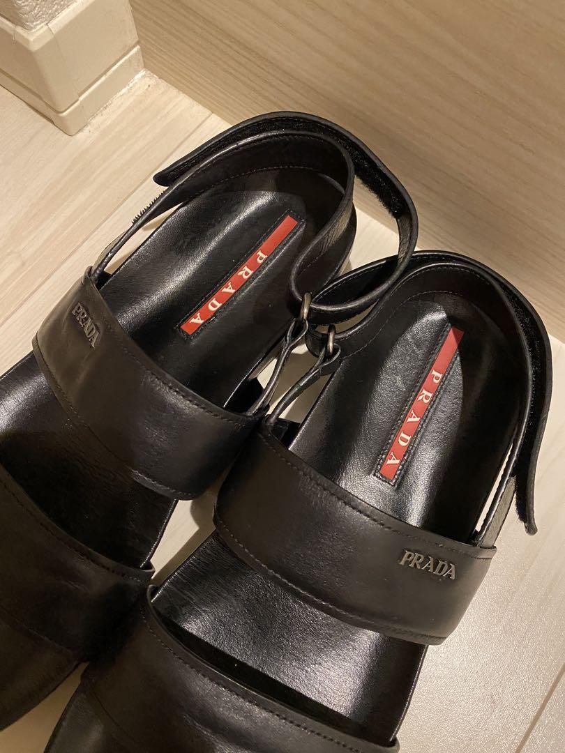 PRADA メンズ レザー サンダル 28cm