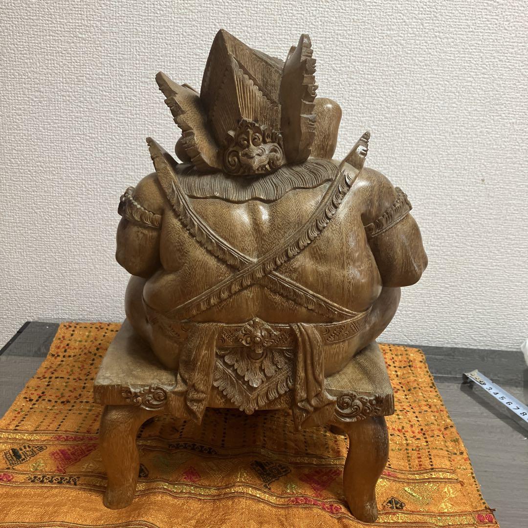木製 ガネーシャ像 骨董　アンティーク　約30cm バリ島ウブド購入