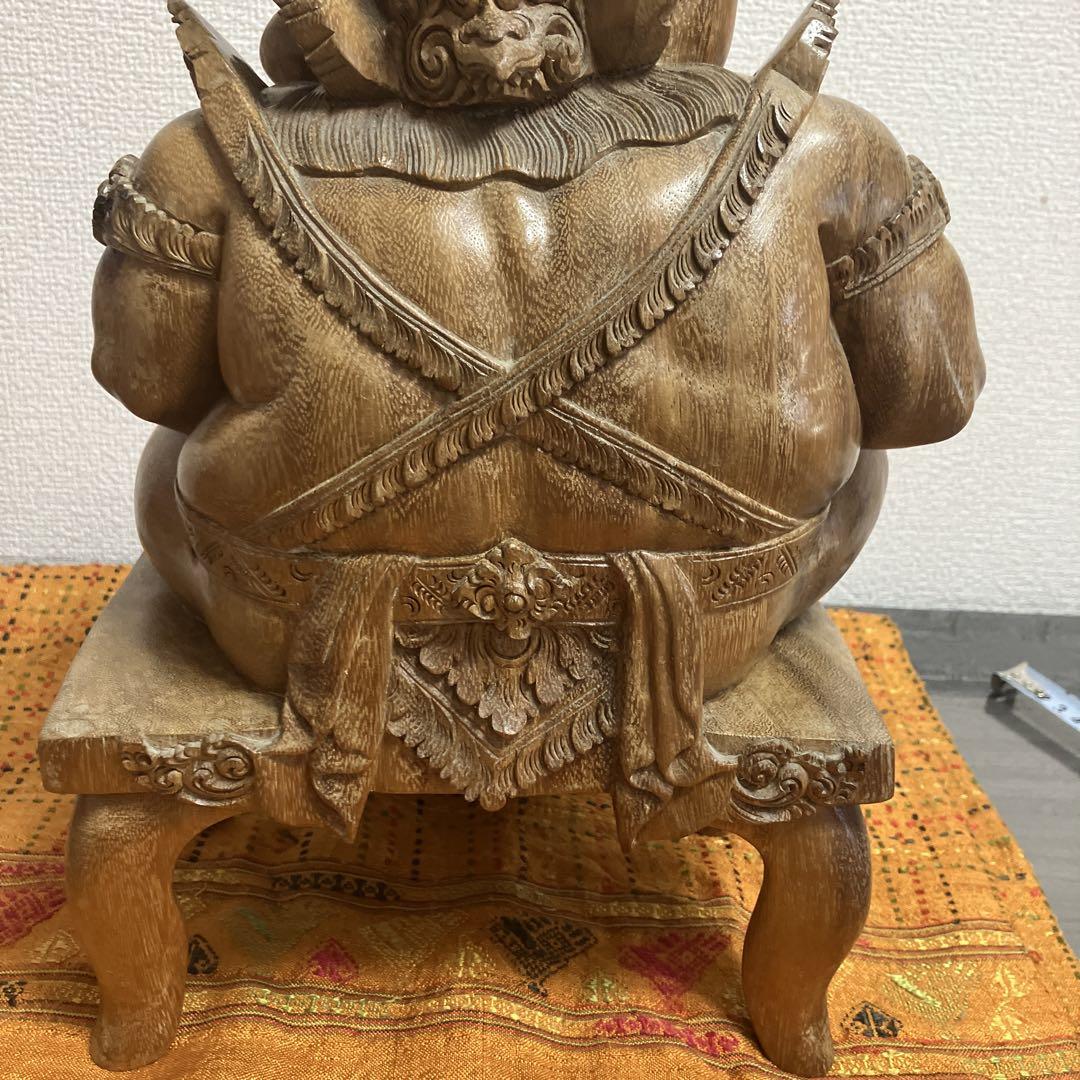 木製 ガネーシャ像 骨董 アンティーク 約30cm バリ島ウブド購入