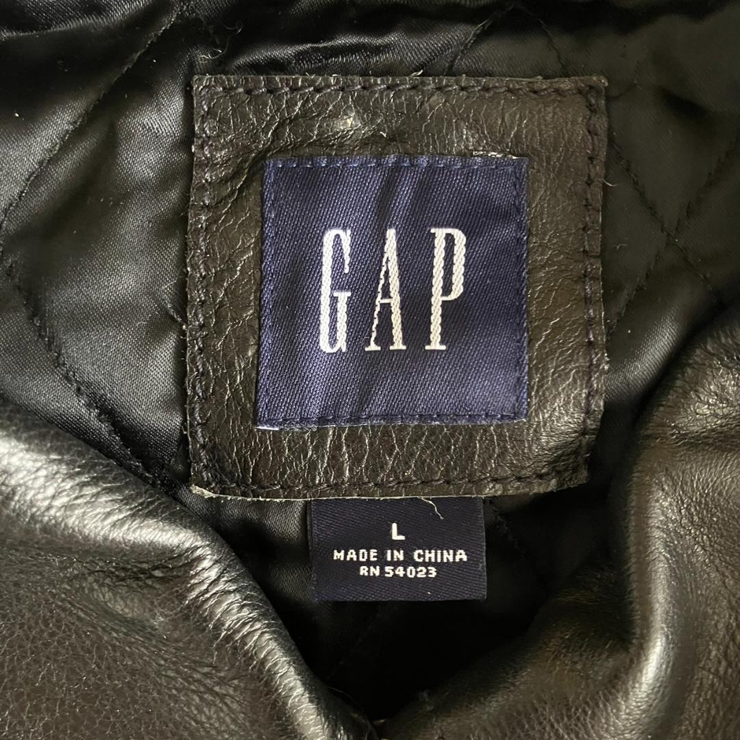 希少　GAP ギャップ レザージャケット　コート　OLD GAP L　黒本革 希少 GAP ギャップ レザージャケット コート OLD GAP L 黒