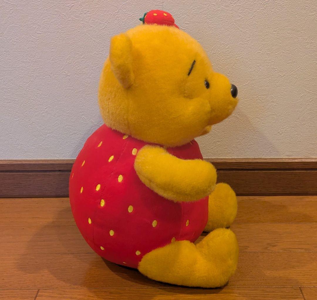 希少！レトロ　プーさん　ぬいぐるみ　いちご 希少✨️ぬいぐるみ くまのプーさん いちご レトロ - メルカリ