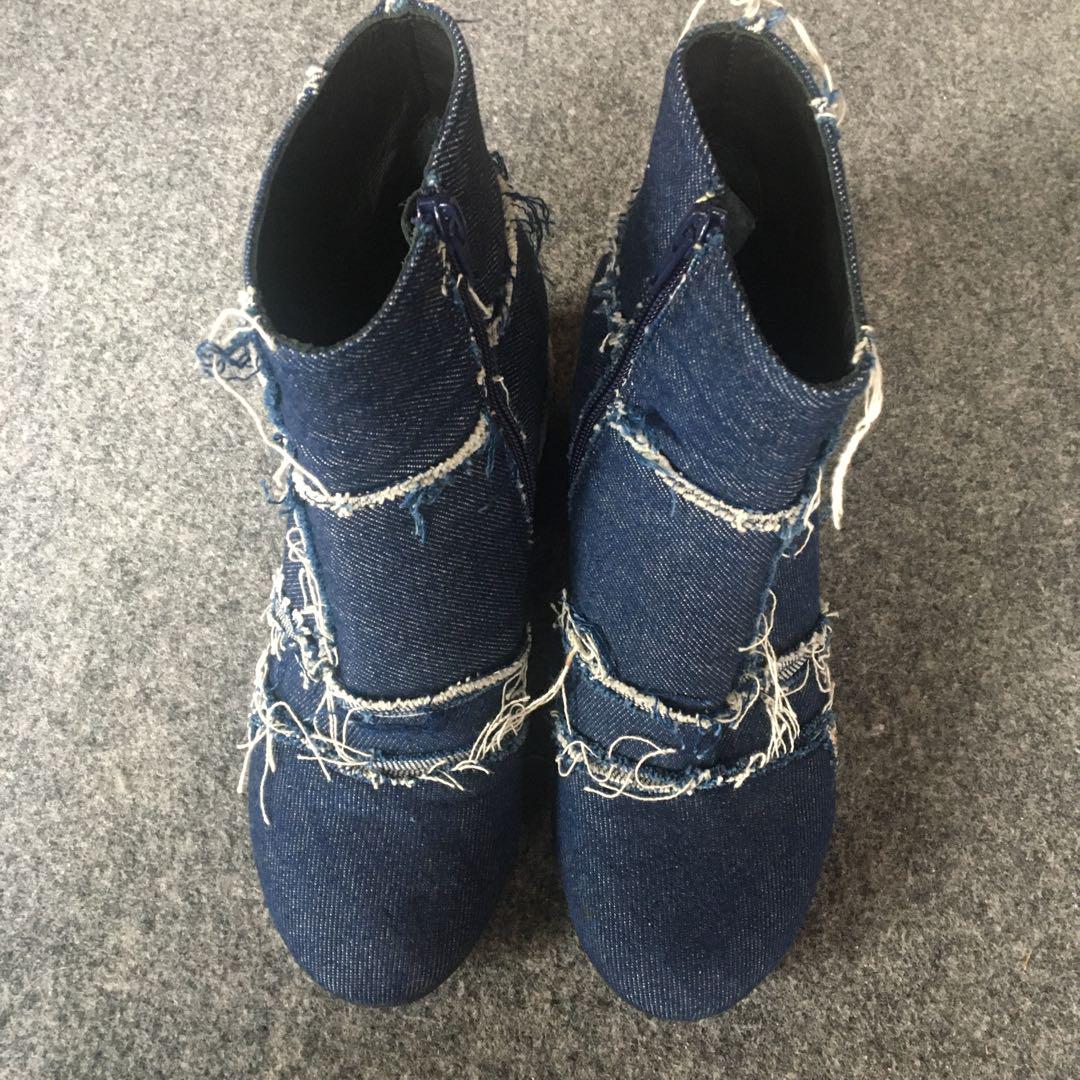 美品MM6 デニム　ブーツ　38 マルジェラMargiela