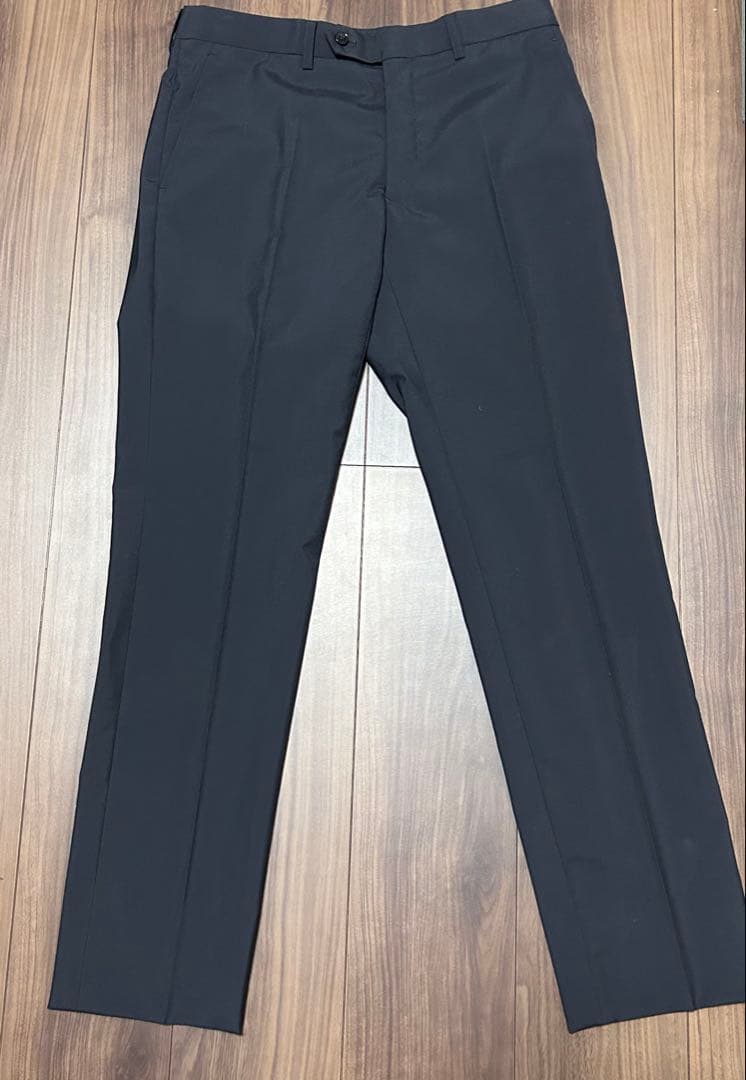 美品 スーツセレクト 上下セット ネイビー Y7 細身