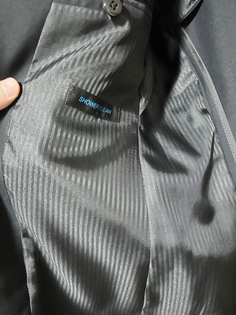 美品 スーツセレクト 上下セット ネイビー Y7 細身