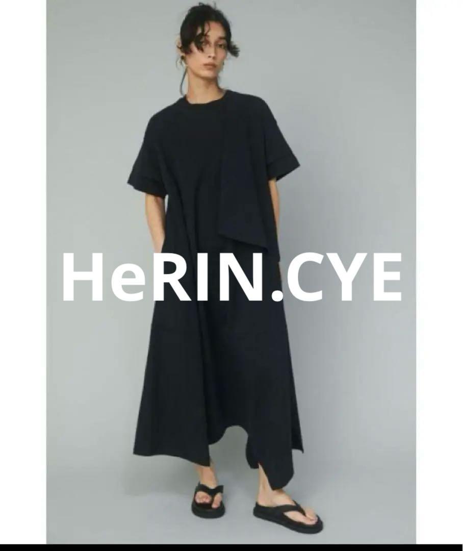 HeRIN.CYE ヘリンドットサイ　レイヤードドレス　ワンピース　ネイビー