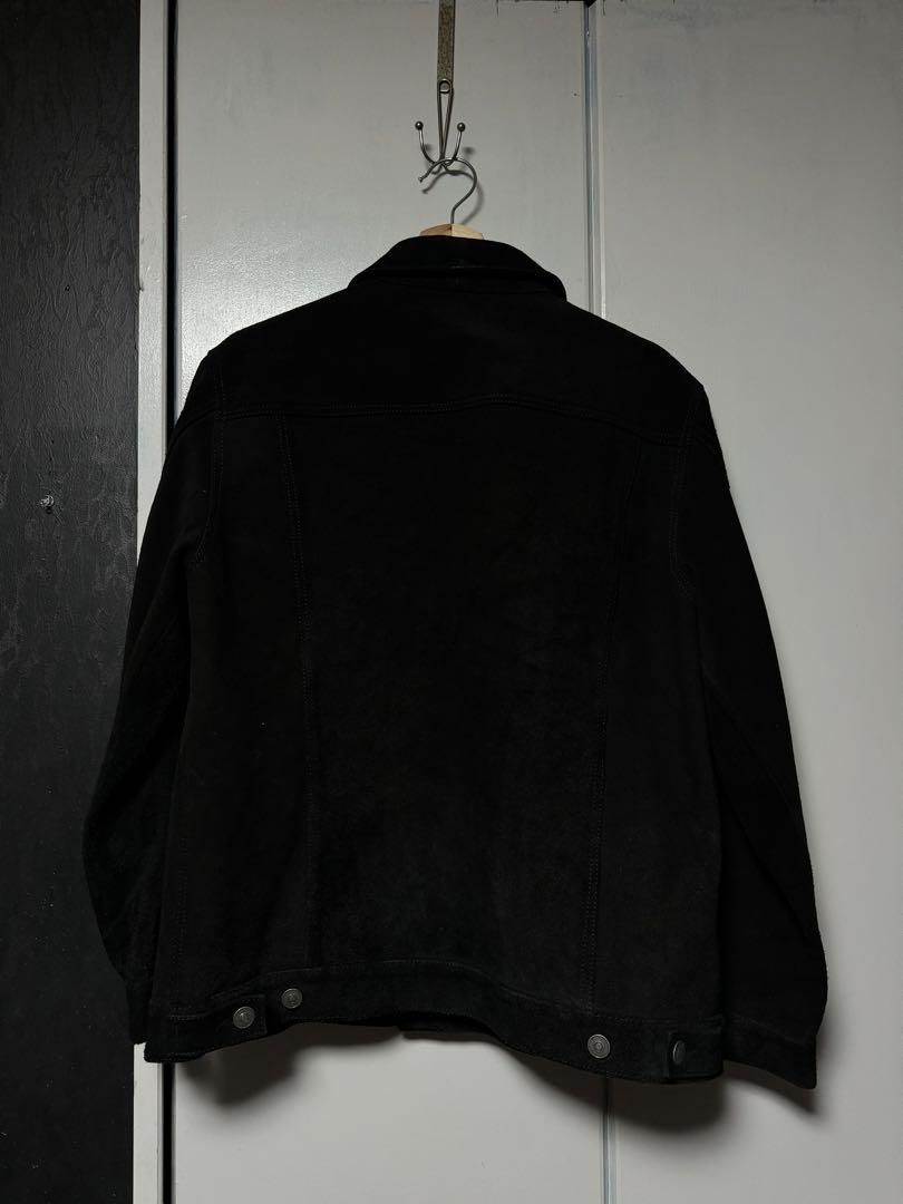 ZARA origins スエード　レザージャケット　黒　L