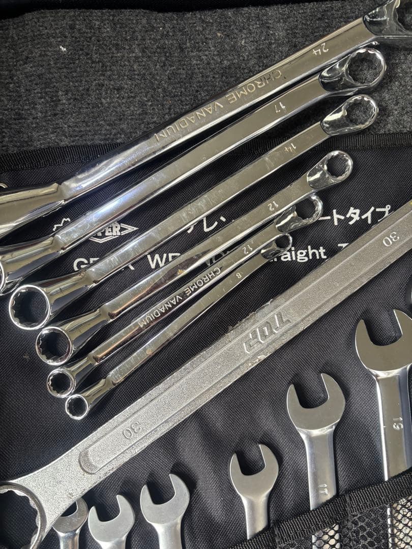 ギアレンチストレートタイプセット メガネ、コンビネーションスパナ