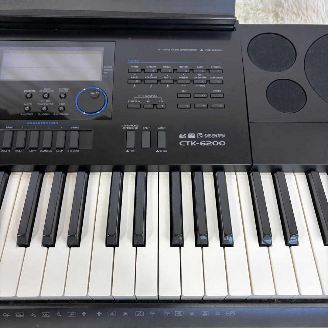 『訳有格安』CASIO CTK-6200 ハイグレード 61鍵盤電子ピアノ 一式