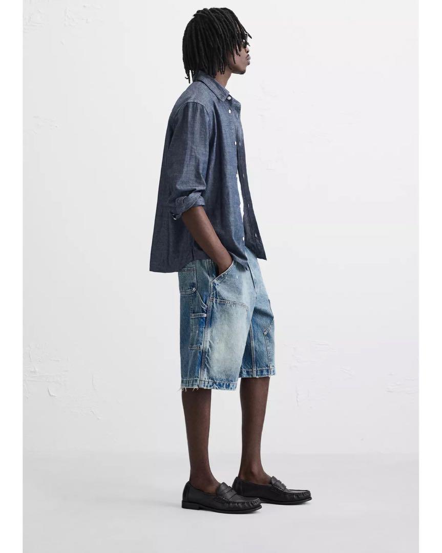 ZARA バギーフィットカーペンターポケットバミューダパンツ EU36新品
