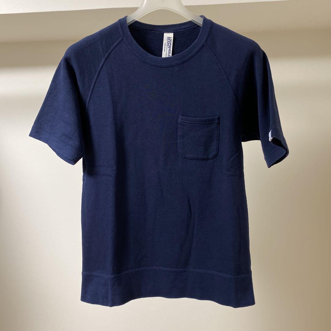 ビームスプラス別注 ループウィラー 半袖スウェット Tシャツ ネイビー M