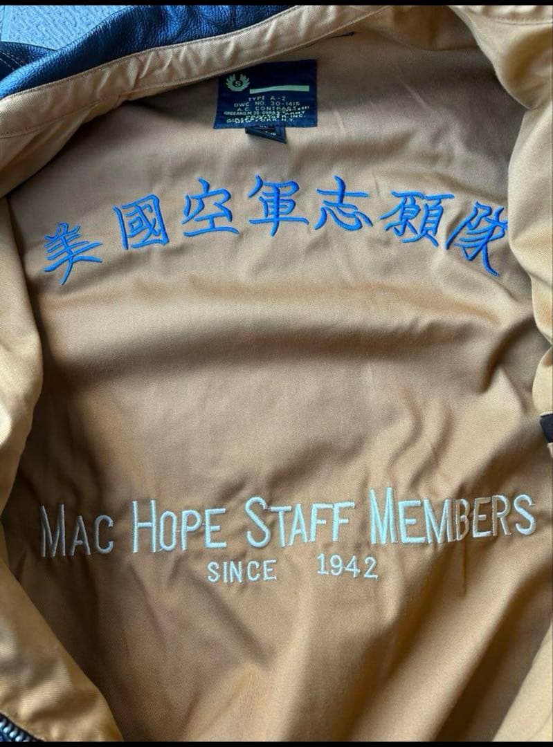 MACHOPESTAFFMEMBERS 美國空軍志願隊 A-2フライトジャケット MACHOPESTAFFMEMBERS 美國空軍志願隊 A-2フライトジャケット