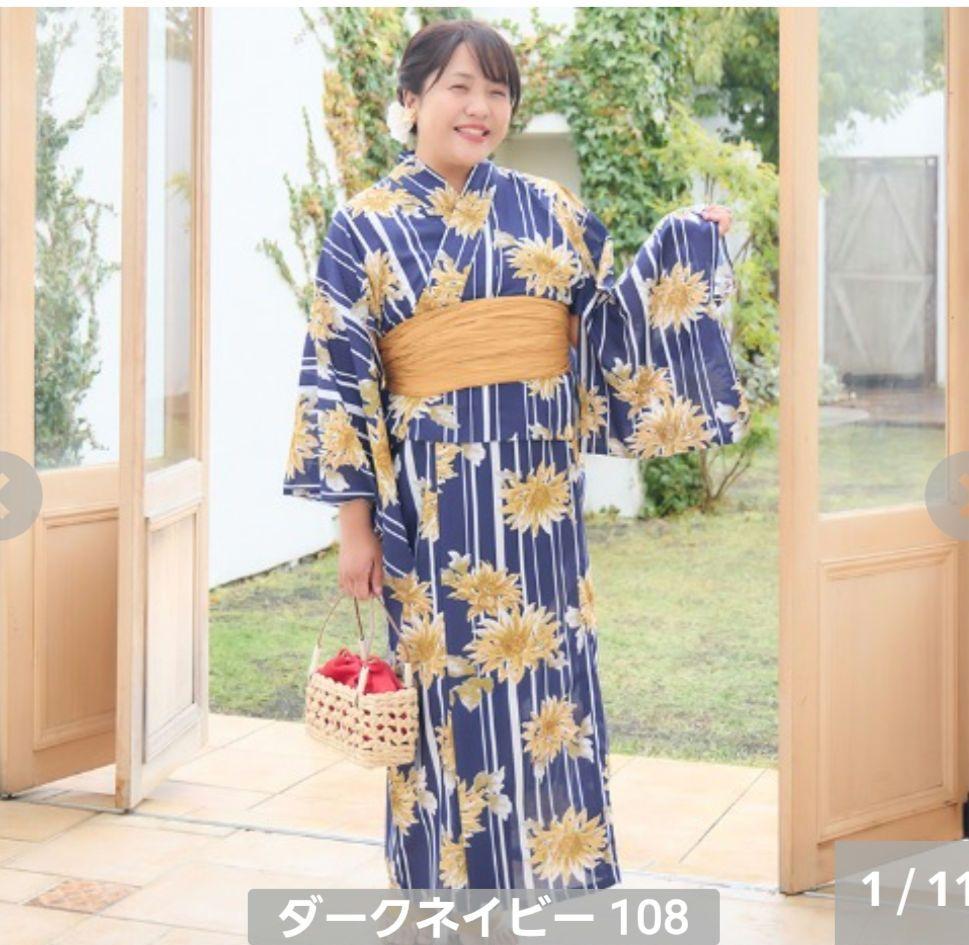 しまむら Hina 浴衣 ひまわり ワンピース 4L 6L