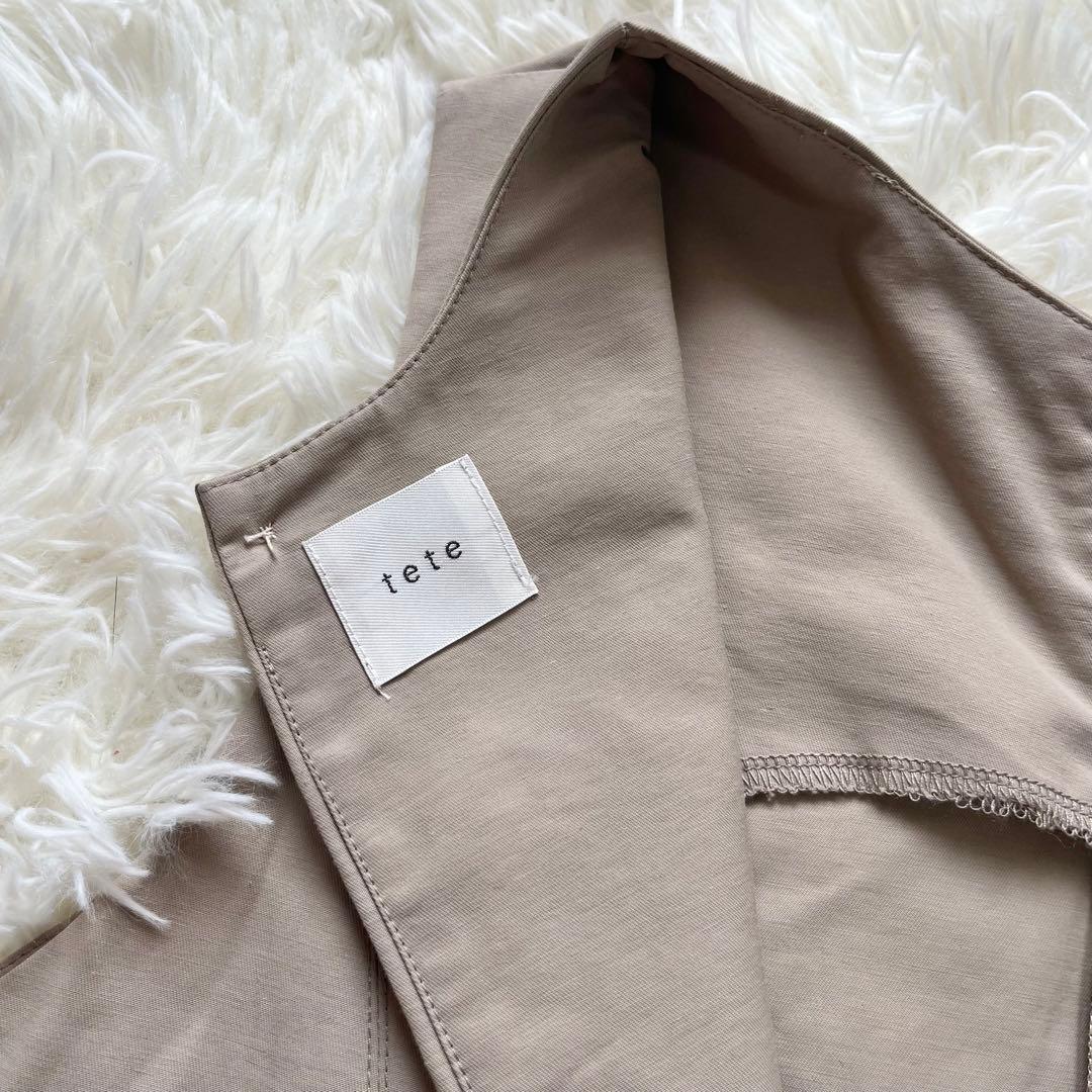 tete ワンピース　Alterドレス　前後2way ベージュ