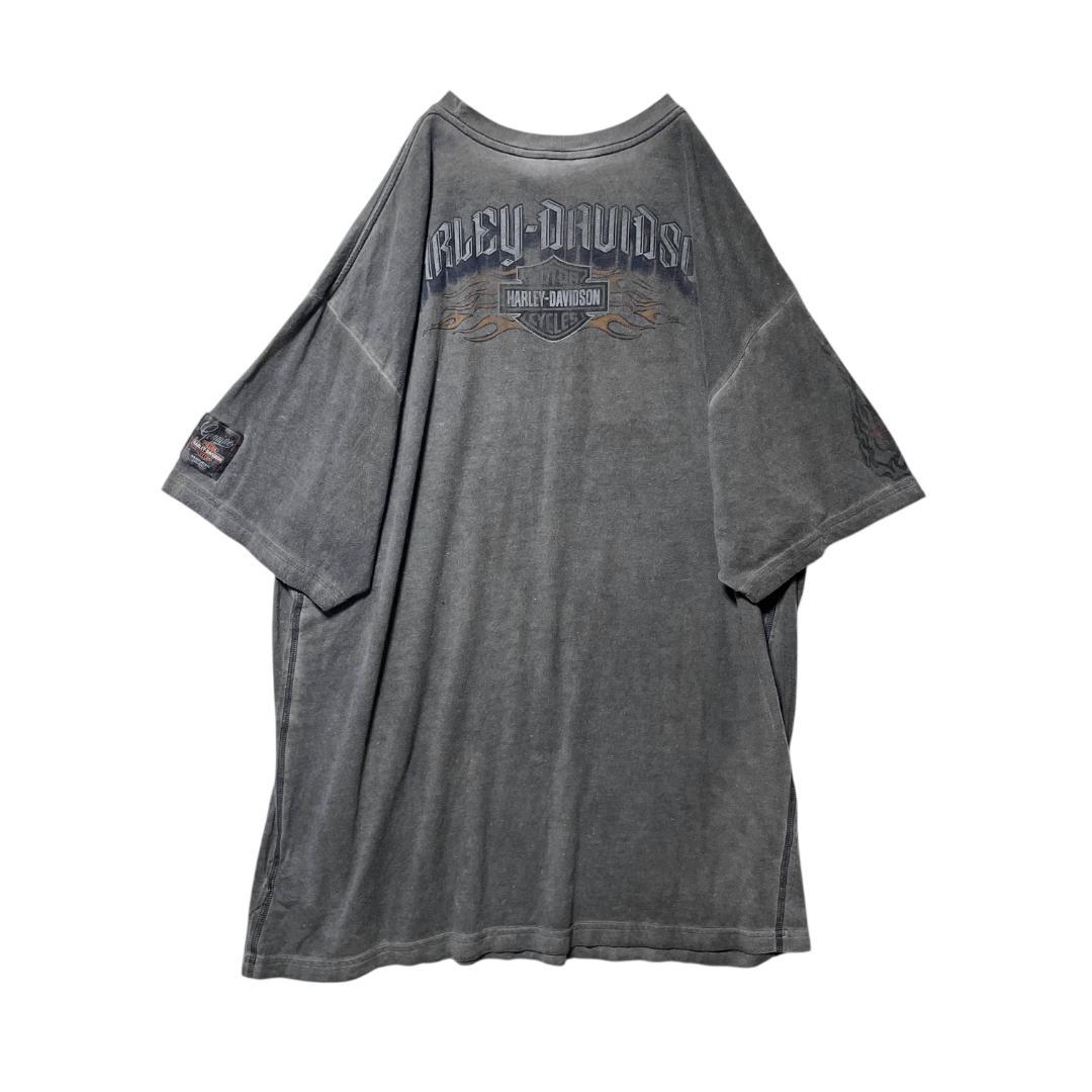 古着 ハーレーダビッドソン Tシャツ 死神 スカル ウォッシュ加工 XXL