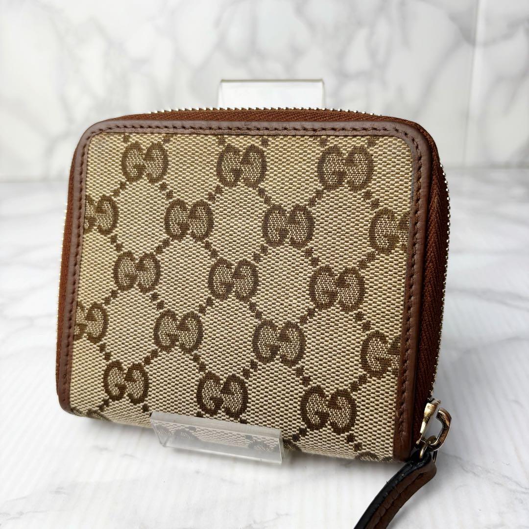 08 極美品 GUCCI 二つ折り財布 GGキャンバス 茶系 bd5 08 極美品 GUCCI 二つ折り財布 GGキャンバス 茶系 bd5