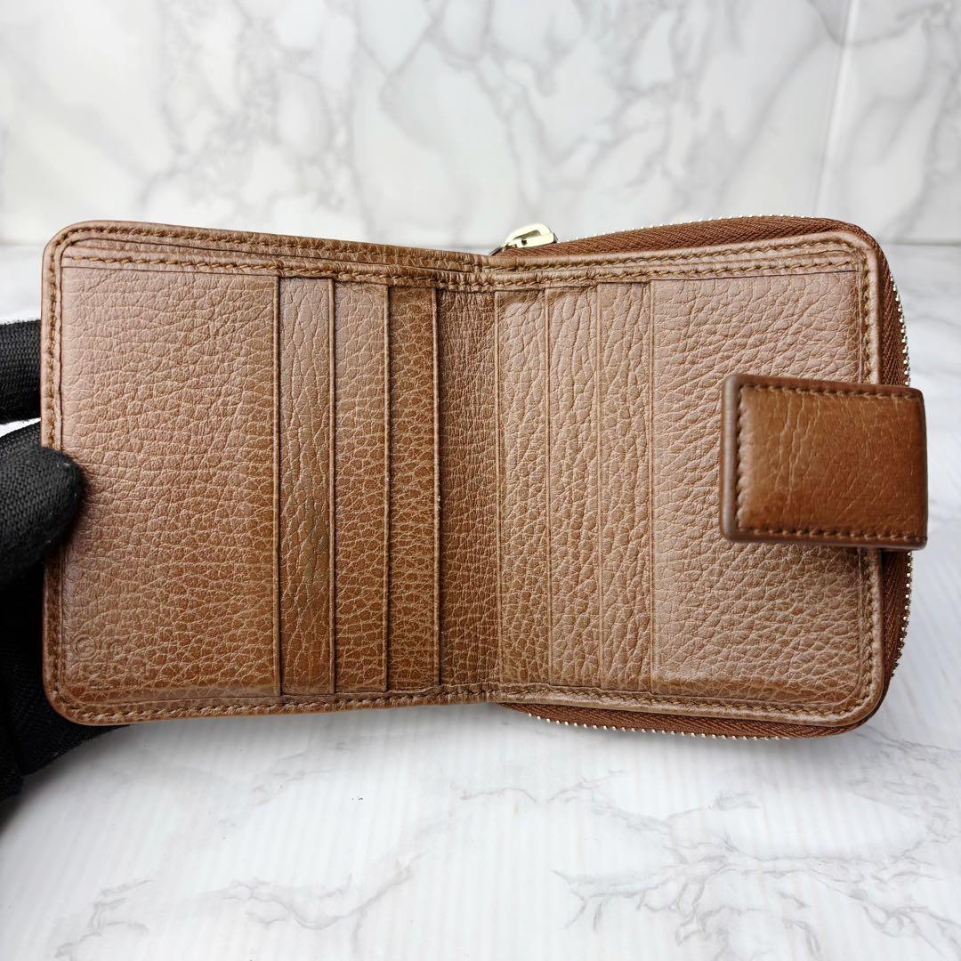 08 極美品 GUCCI 二つ折り財布 GGキャンバス 茶系 bd5 08 極美品 GUCCI 二つ折り財布 GGキャンバス 茶系 bd5