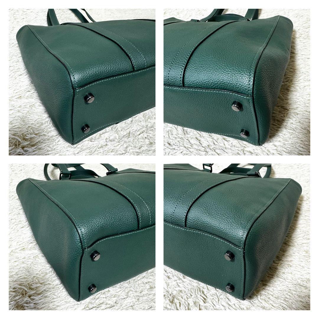 るる様　コーチ　トートバッグ　ハドソン　肩掛け　A4 ダブルハンドル　シボ革 美品✨コーチ トートバッグ ハドソン ダブルハンドル 2way シボ