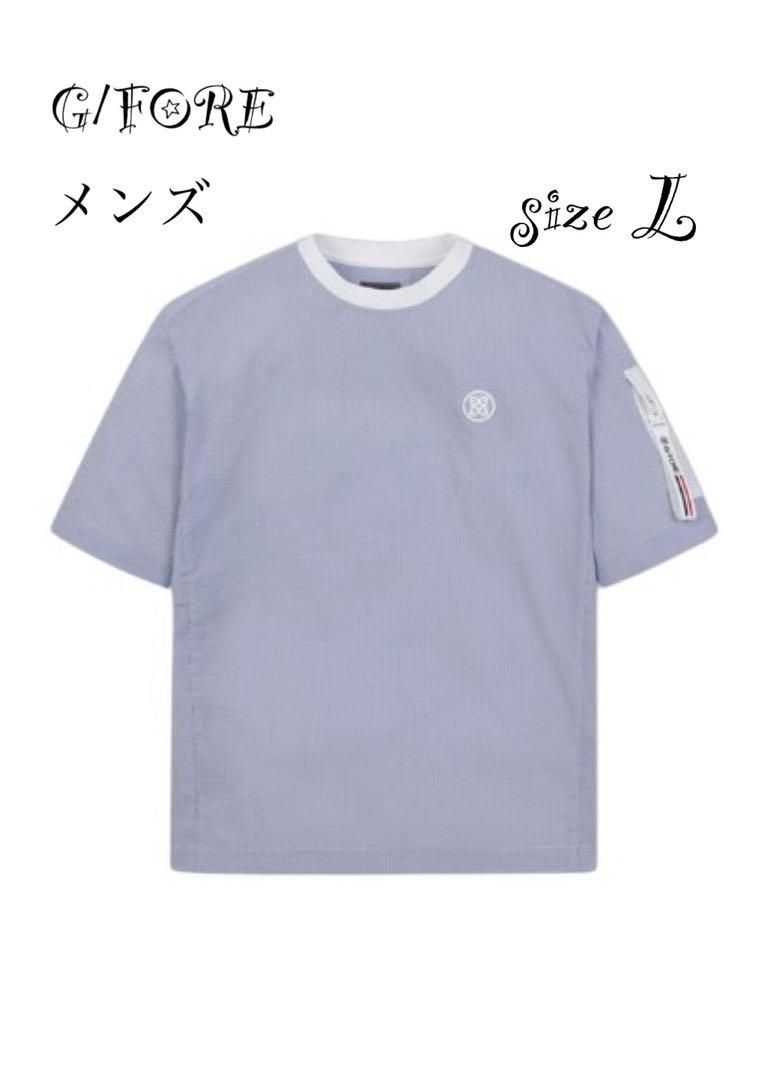再入荷新品未使用☆新作☆G/FOREジーフォアメンズ半袖シャツsizeLブルー