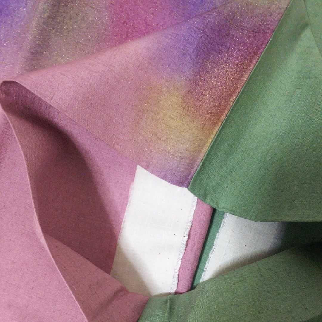 結織苑 紬袋帯 未仕立て品