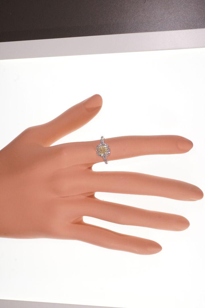中央宝研♡シンプルデザインL.Yellowダイヤモンドリング