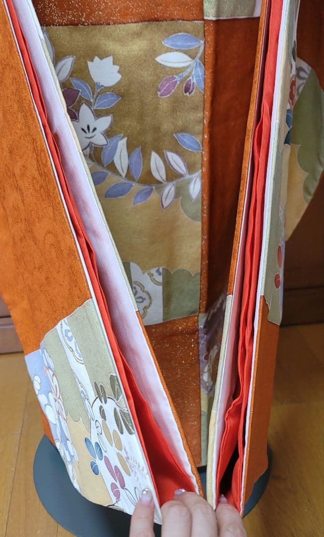 お値下げ 振袖コーディネート一式(長襦袢以外)キラキラハートの帯締め 【ZYX2039140812】(14080円)