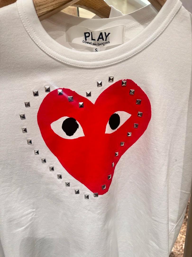 コムデギャルソン プレイ 新品 スタッズ Sサイズ heart RED コムデギャルソン プレイ 新品 スタッズ Sサイズ heart RED