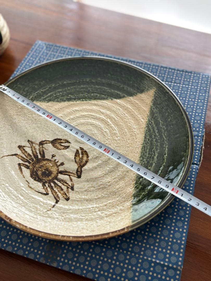 伊賀焼、カニ絵柄の土鍋セット、新品、未使用