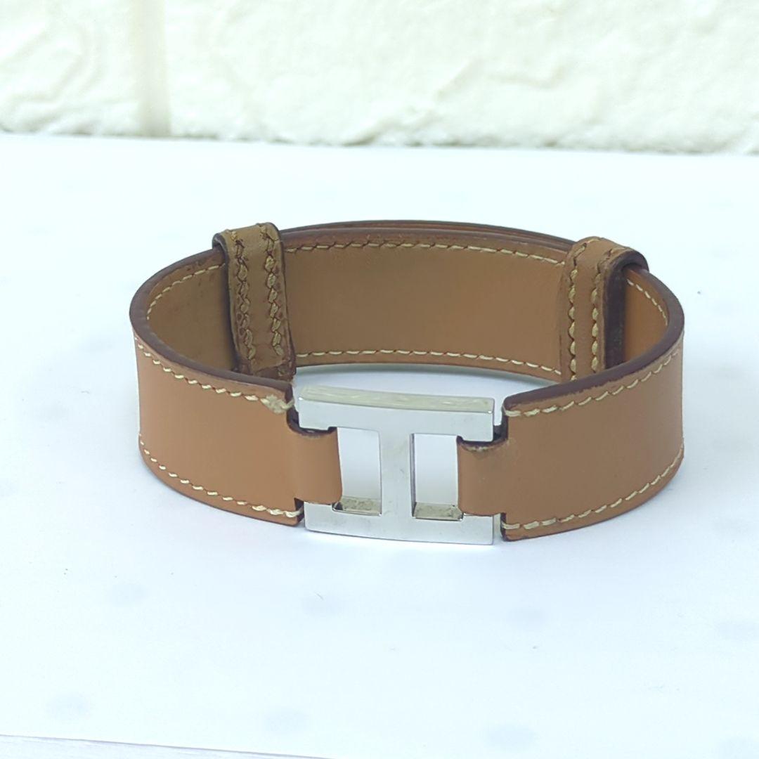 HERMES エルメス レザー ブレスレット Hロゴ 金具 - メルカリ
