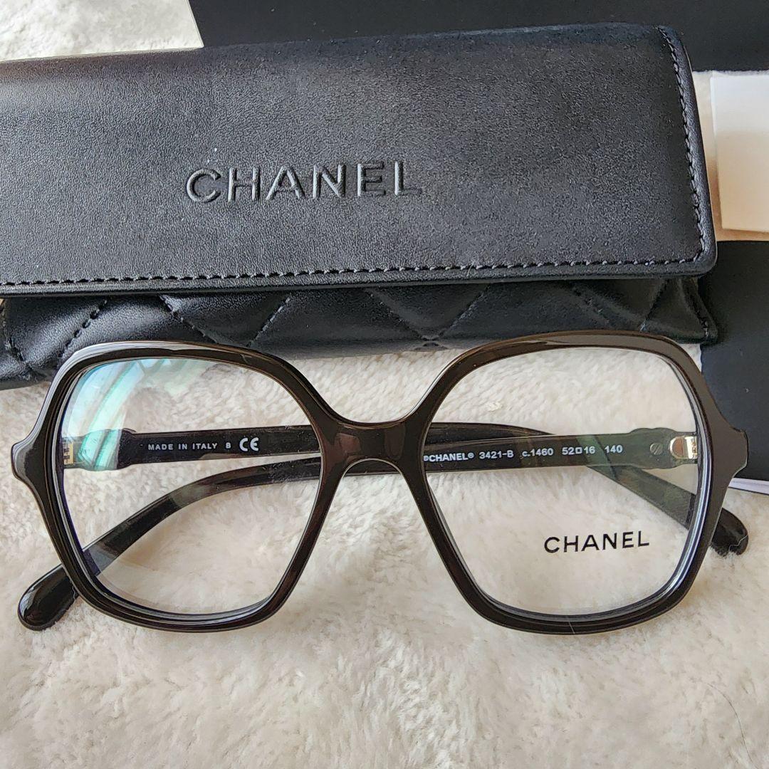 シャネル ロゴ スクエア シェイプ メガネ