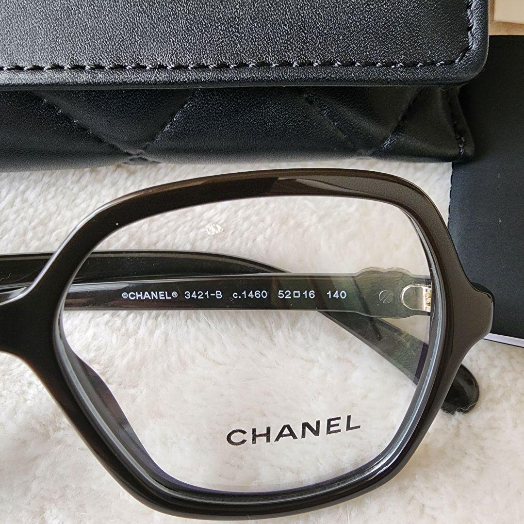 シャネル ロゴ スクエア シェイプ メガネ