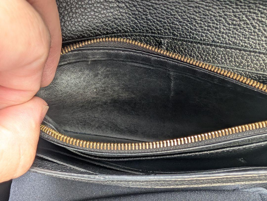 Louis Vuitton 黒 レザー 長財布