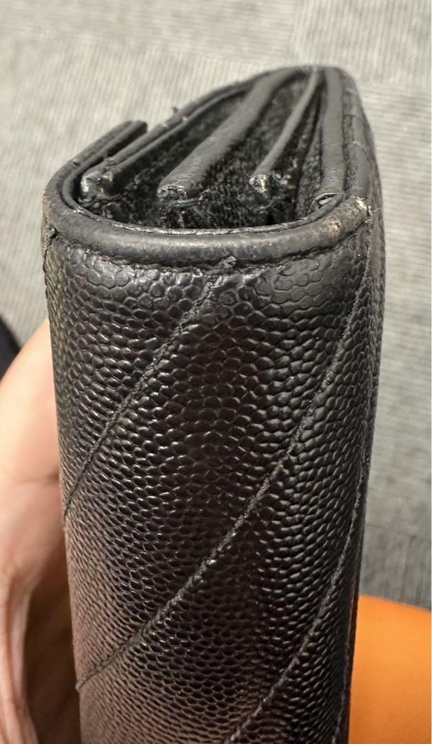 【未使用級】サンローラン 長財布 フラップ ブラック YSL Vステッチ 美品 SAINT LAURENT サンローラン パリ YSL Vステッチ 長財布