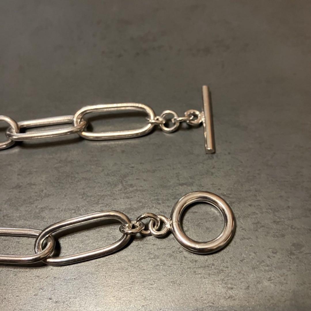 SILVER925 OVAL MANTEL BRACELET/シルバー/ブレス