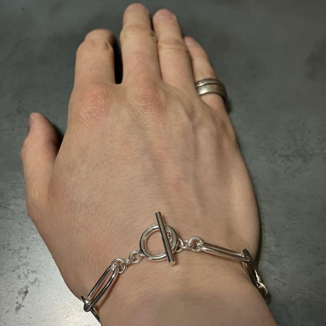 SILVER925 OVAL MANTEL BRACELET/シルバー/ブレス