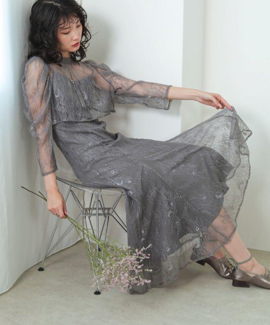 【新品】VALERIANE ボレロキャミワンピースレイヤード M
