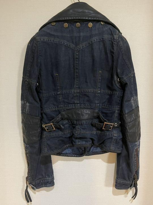 人気絶頂 美品 レディース レザーデニムライダース 0egUF-m16641006717 DSQUARED2ディースクエアード お得得価