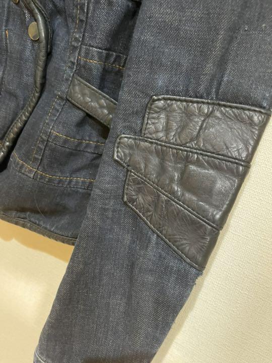 人気絶頂 美品 レディース レザーデニムライダース 0egUF-m16641006717 DSQUARED2ディースクエアード お得得価