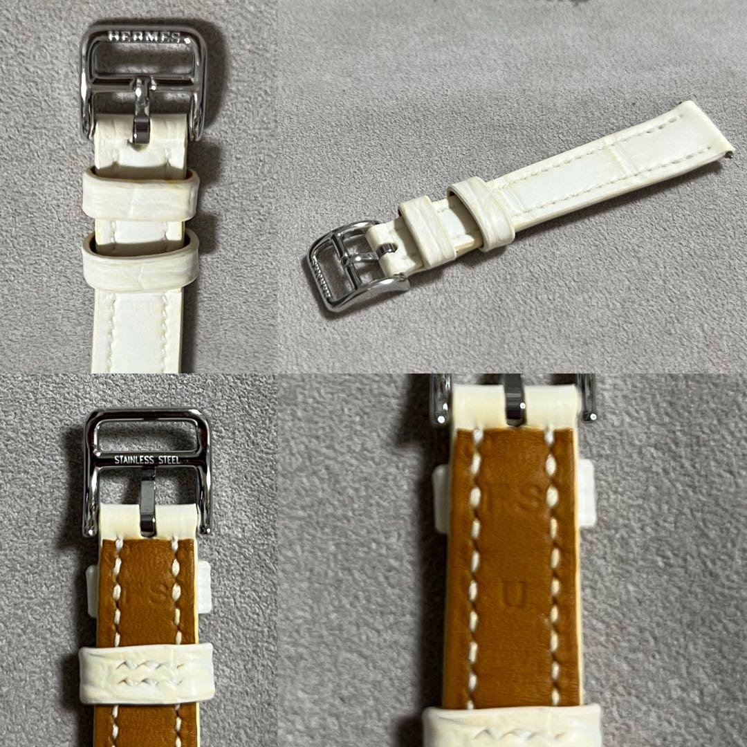 HERMES Hウォッチ ミニ ベルト アリゲーター