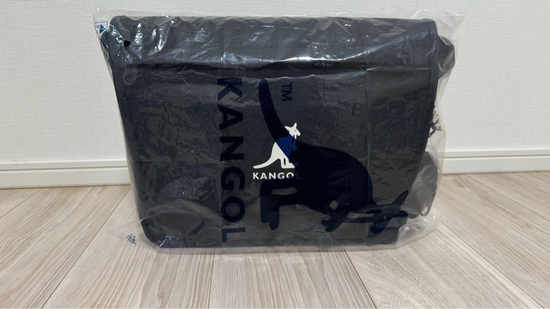 KANGOL 黒 メッセンジャーバッグ