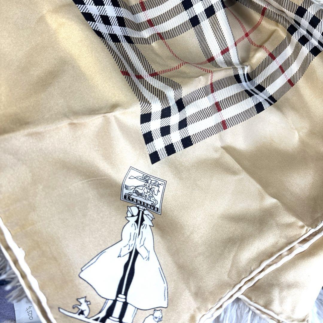 BURBERRY バーバリー　スカーフ　シルク100% ノバチェック　大判 BURBERRY - BURBERRY バーバリー ストール スカーフ シルク100