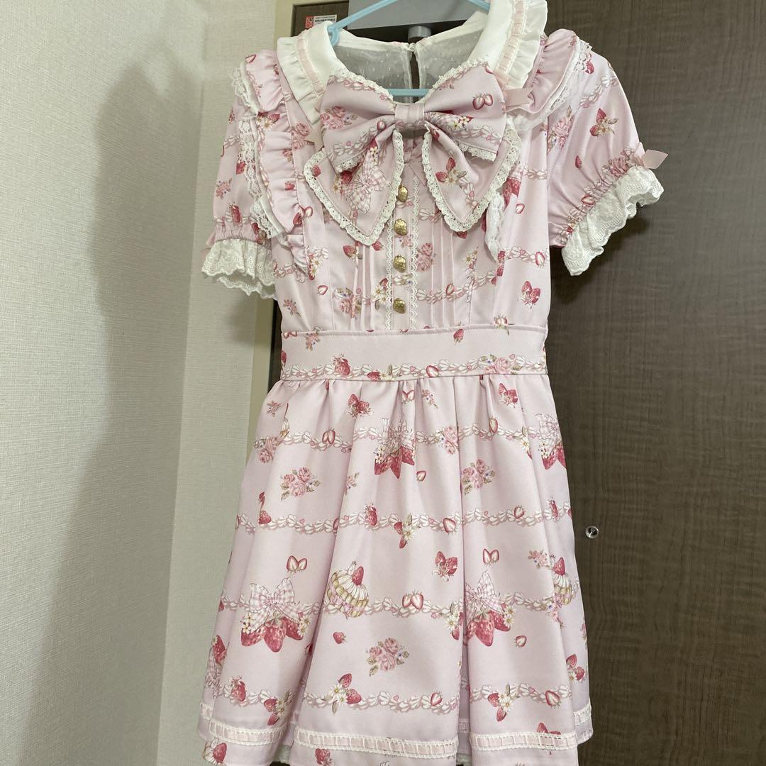 LIZLISA Creamy Berry柄ワンピース　ピンク サイズM